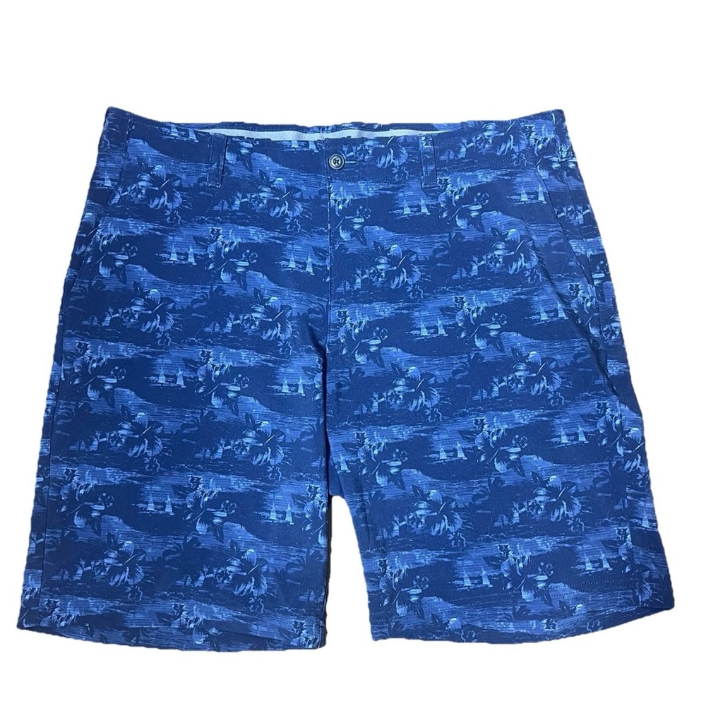 PGA TOUR Motionflux 360 Active Waistband Shorts  Blue Sz 36  Mens